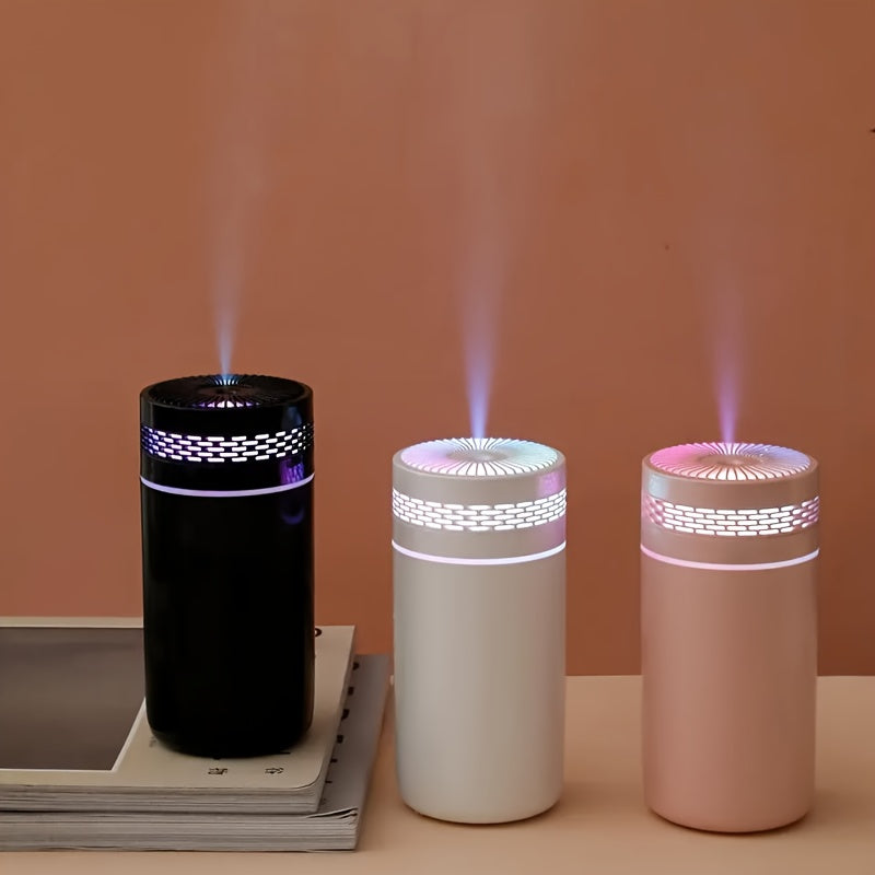 1pc 250ml Mini Portable Spray Humidifier Ultrasonic Cool Mist Air Humidifier Mist Aroma Diffuser Cup Colorful Light Car Air Humidifier