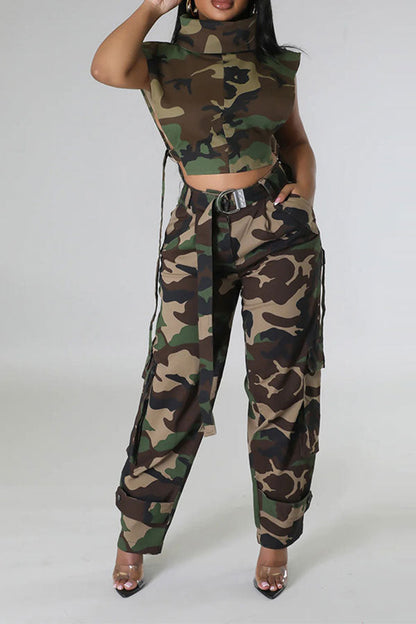 storexq Camouflage Unique Buckled Camisole