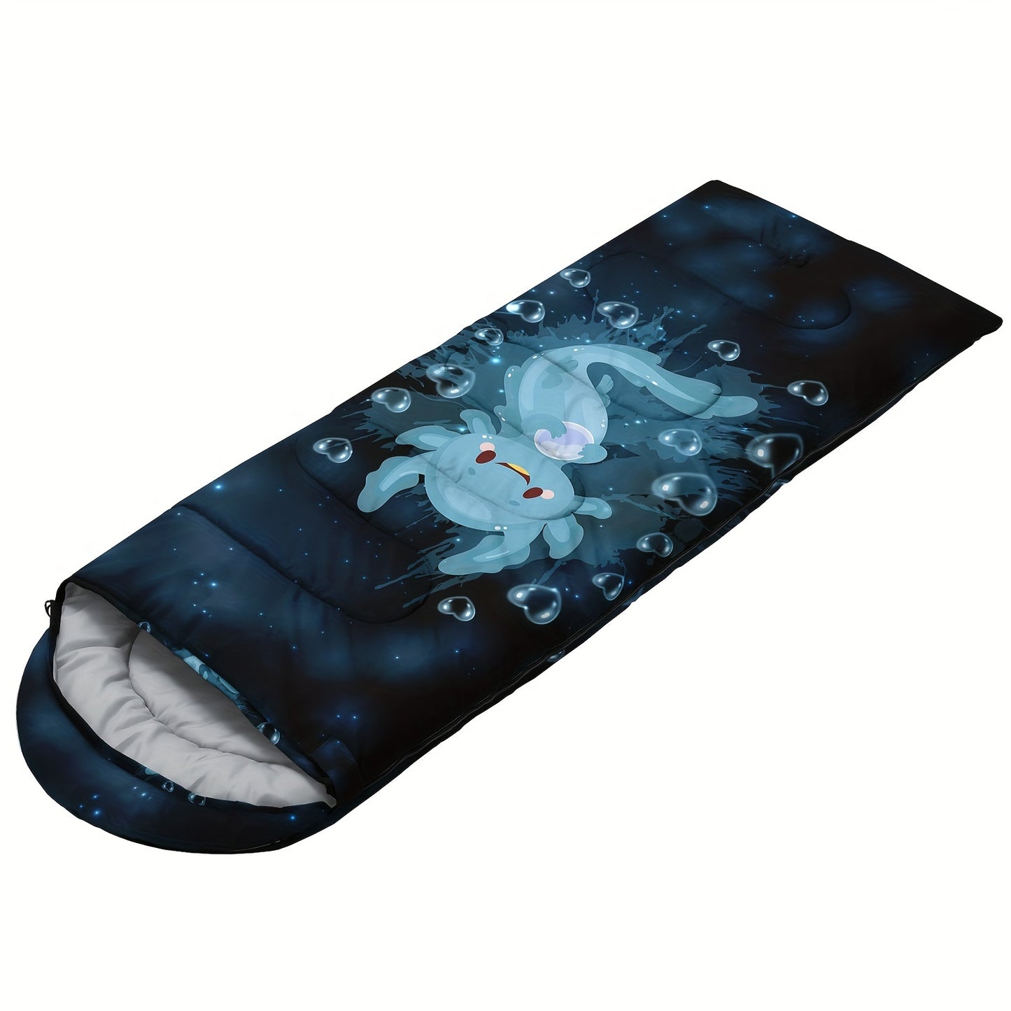 Dream Axolotl Compact Sleeping Bag - Outdoor Camping & Hiking Essential for All Seasons - 0 Degree Rated, Teens and Adults Sleeping Bag for Cold Weather, Blue Theme, Portable and Compact Design for Backpacking and Hiking Trips