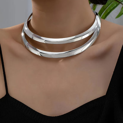 1pc Elegant Minimalist Women's Open Collar Necklace, Fashionable Versatile Necklace, Simple Style Chic Jewelry Accessory For Nightclub