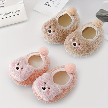 Cute Christmas Animal Slippers - 1pair Non-slip Baby Toddler Shoes Socks for Girls & Boys