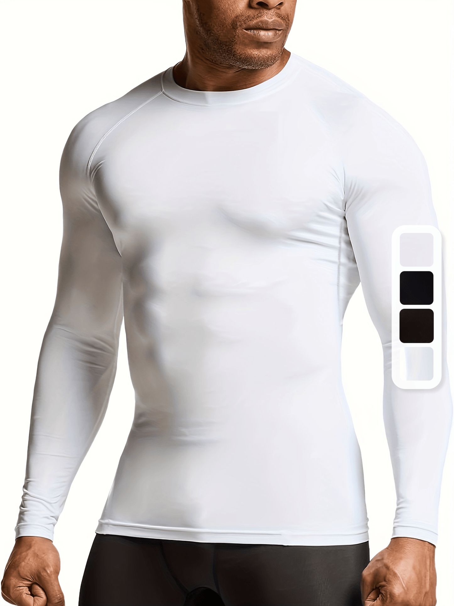 1/3 pcs Thermal Performance Long Sleeve Compression Shirt - Men's Winter Sports Base Layer Top for Running, Athletic Training, and Cold Weather Activities - Moisture-Wicking, Quick-Drying, and Four-Way Stretch