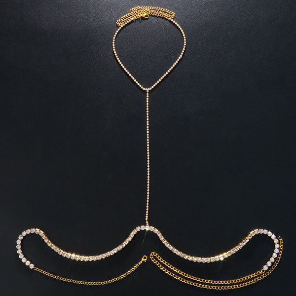 storexq Rhinestone Simple Bra Chain