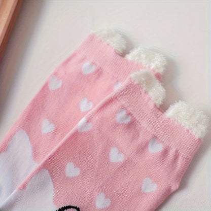 4 Pairs Of Teenager's Novelty Cartoon Cute Trendy Funny Ankle Socks, Casual Soft Fashion Socks For Girls Boys, Spring And Summer