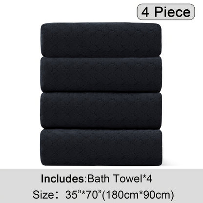 Extra Large Bath Towels Set - 35x70 Inches Luxury 600 GSM Oversized Microfiber Towel, Quick Dry, Highly Absorbent, Super Soft, Spa Hotel Quality, Shower Towels for Bathroom, Soft and Gentle on Skin