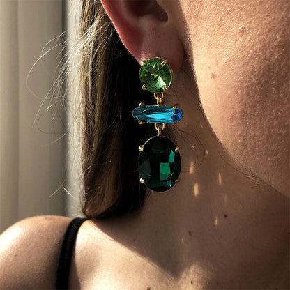 storexq Crystal Glitter Hyperbolic Earrings