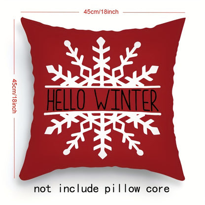 1pc/4pcs Merry Christmas Throw Pillow Covers - Festive Home Decor for Bedroom, Living Room, Sofa, Car with Seasonal Cheer