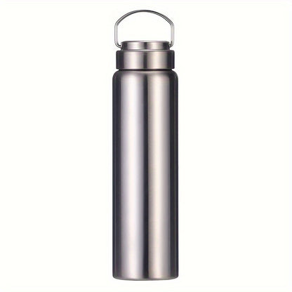 1pc Premium Leak-Resistant 304 Stainless Steel Water Bottle - Portable Single Layer Water Kettle for Outdoor Sports, Fitness, Travel - Durable, BPA-Free, Easy to Clean, 450ml/600ml/900ml/1200ml/1500ml (15.22oz, 20.29oz, 30.43oz, 40.58oz, 50.72oz) Capacity