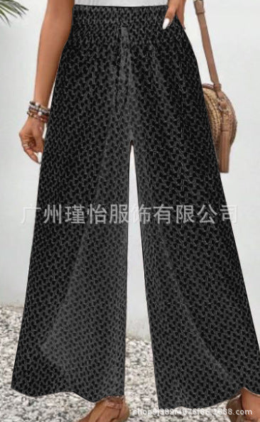 storexq Summer   HOT and NEW Cross Border Ethnic Retro Urban Casual Loose Split Wide Leg Women's Trousers