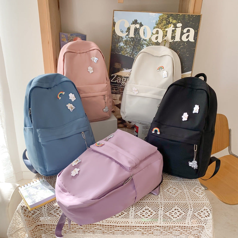 Backpack Foreign Trade Wholesale Backpack Men's and Women's Large-Capacity Backpack Student Schoolbag Casual Bag Fashion Nylon Bag Travel Backpack