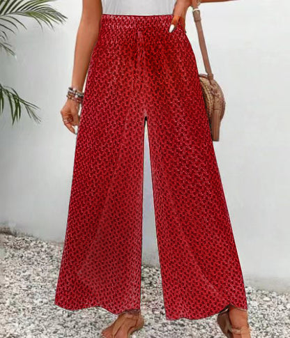 storexq Summer   HOT and NEW Cross Border Ethnic Retro Urban Casual Loose Split Wide Leg Women's Trousers