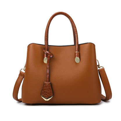 Bags Women's popular Autumn New Fashion Versatile Women's Handbags Contrast Colors Advanced Work Commuter Shoulder Bag