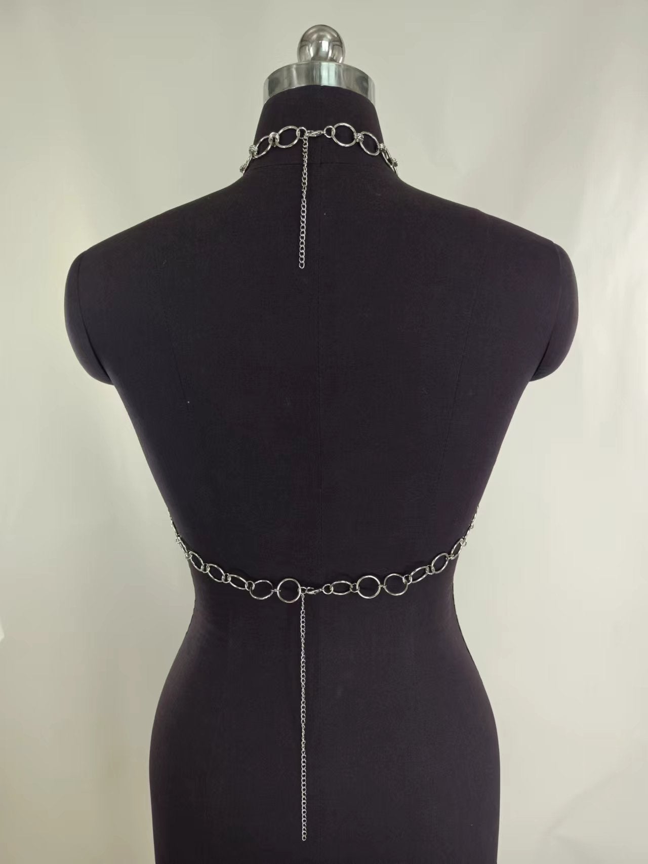 2025 FB3501  vest sexy personality small ring joint geometric neck wrap chest halter small vest body chain