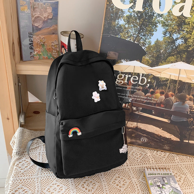 Backpack Foreign Trade Wholesale Backpack Men's and Women's Large-Capacity Backpack Student Schoolbag Casual Bag Fashion Nylon Bag Travel Backpack