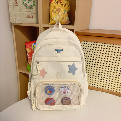 Backpack Student Backpack XINGX Japanese Transparent Schoolbag Small Fresh Large Capacity Junior and Middle School Students All-Matching Casual Backpack