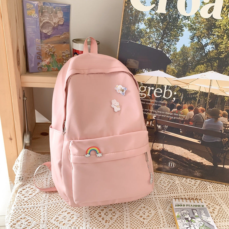 Backpack Foreign Trade Wholesale Backpack Men's and Women's Large-Capacity Backpack Student Schoolbag Casual Bag Fashion Nylon Bag Travel Backpack