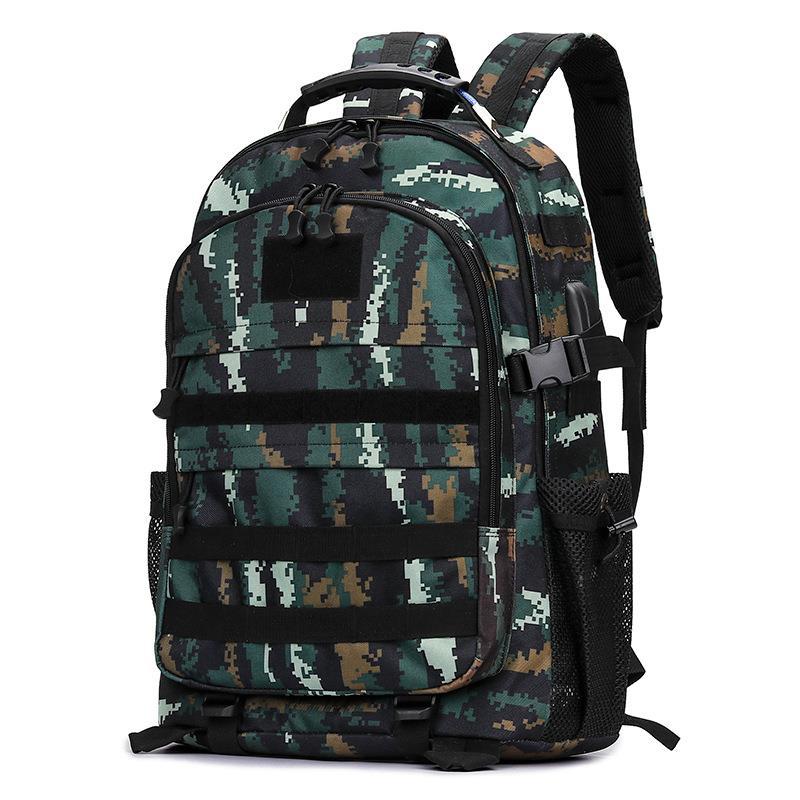 Backpack Men's Outdoor Tactics Backpack Hiking Backpack Large Capacity Exercise Camouflage Schoolbag Camping Luggage Bag Wholesale