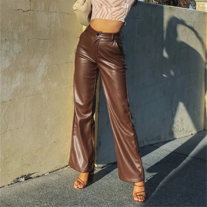 storexq Wish Leather Pants HOTan and NEWn Foreign Trade Fashion New Women's High Elastic PU Leather Pants Leggings Women's Pants