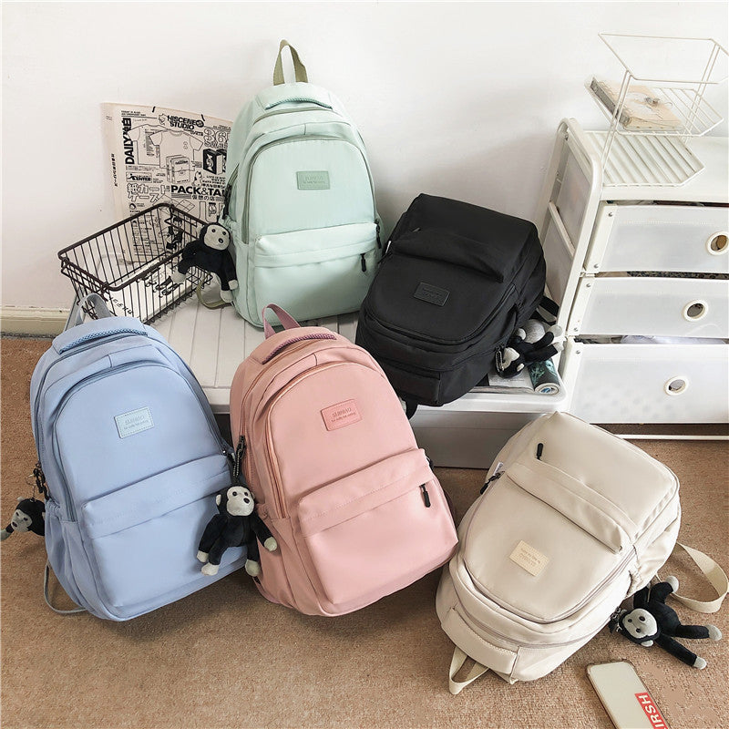 Backpack Backpack Wholesale Foreign Trade New Fashion College Student Korean Leisure Schoolbag Female Ins Trend Large-Capacity Backpack