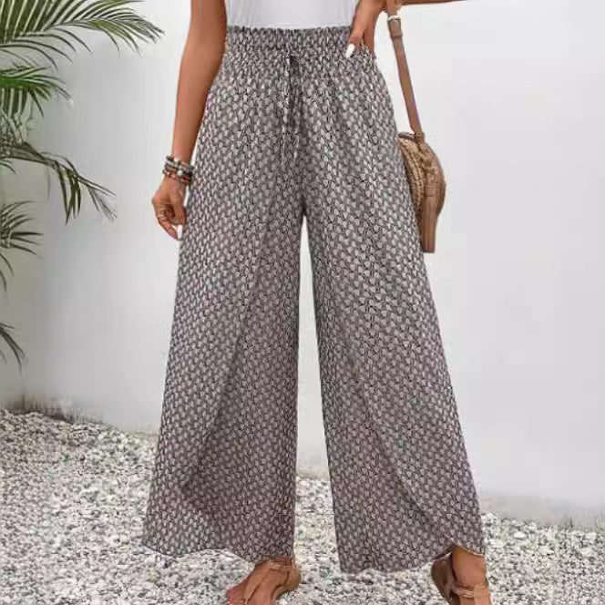 storexq Summer   HOT and NEW Cross Border Ethnic Retro Urban Casual Loose Split Wide Leg Women's Trousers