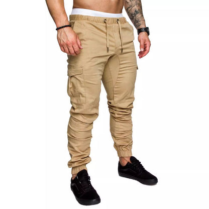 Foreign Trade New Work Clothes Multi-Pocket Trousers Men's Woven Fabric Casual Pants Ankle Banded Pants Men's Perennial Goods