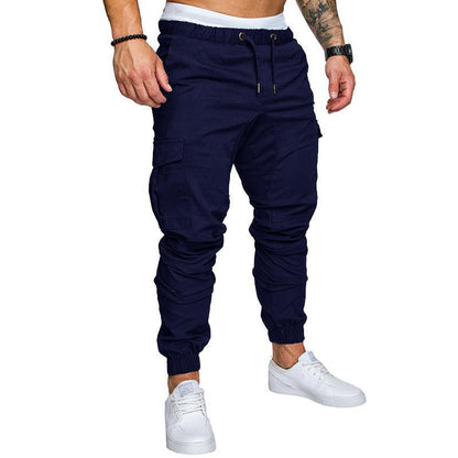 Foreign Trade New Work Clothes Multi-Pocket Trousers Men's Woven Fabric Casual Pants Ankle Banded Pants Men's Perennial Goods