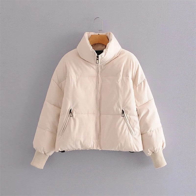 Cross-border popular cotton-padded clothes for women ins Europe, America, loose and thin warm bread clothes, short lazy down cotton clothes, winter