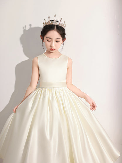 Princess Dress Girls' Cross-Border Dress Piano Playing Violin Show Performance Gown Children Host Catwalk Dress