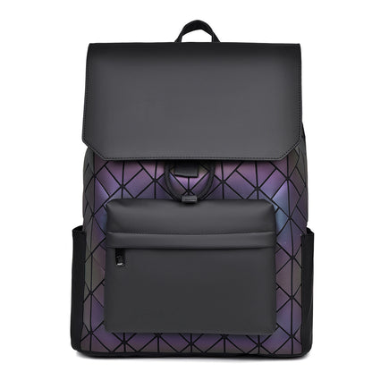 Backpack Fashion Brand Backpack New Backpack Geometric Rhombus Student Fashion Commuter Large Capacity Computer Bag Schoolbag