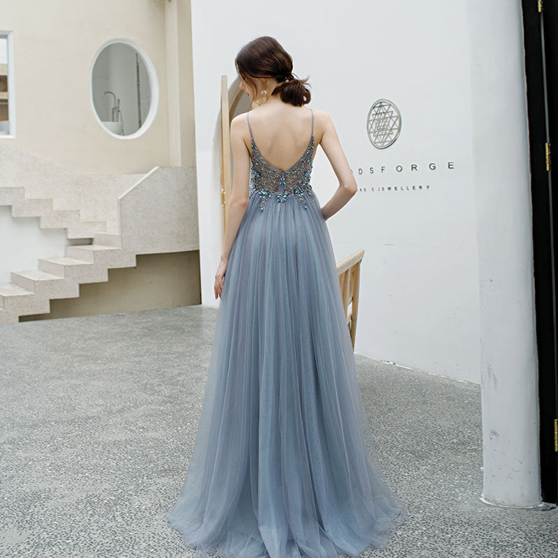 2024 New Evening Dress Mori Style Fresh Dreamy Temperament Dress Socialite Birthday Banquet Host Dress