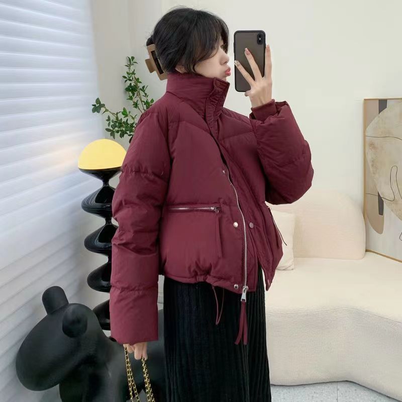 Europe, America and Russia short bread jacket stand-up collar is thin, loose and warm, winter women's clothing thick shoulder-sleeved cotton-padded clothes