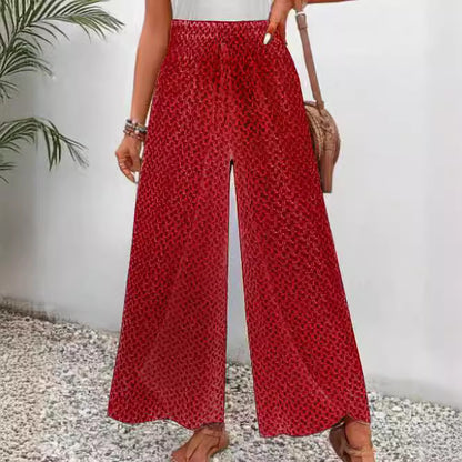 storexq Summer   HOT and NEW Cross Border Ethnic Retro Urban Casual Loose Split Wide Leg Women's Trousers