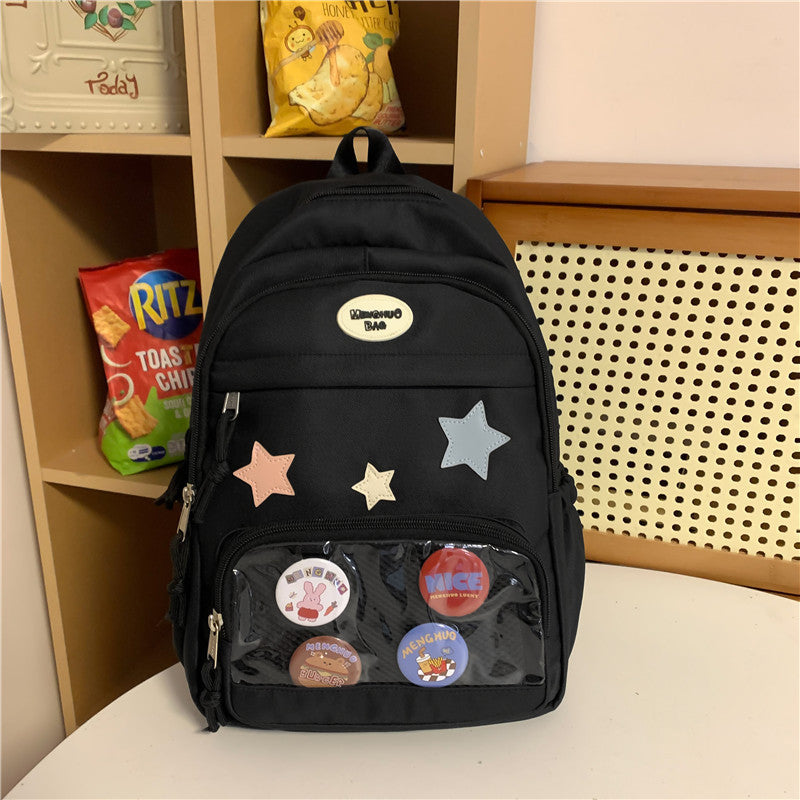 Backpack Student Backpack XINGX Japanese Transparent Schoolbag Small Fresh Large Capacity Junior and Middle School Students All-Matching Casual Backpack