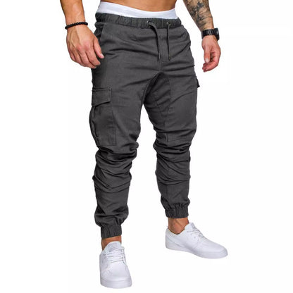 Foreign Trade New Work Clothes Multi-Pocket Trousers Men's Woven Fabric Casual Pants Ankle Banded Pants Men's Perennial Goods