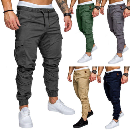 Foreign Trade New Work Clothes Multi-Pocket Trousers Men's Woven Fabric Casual Pants Ankle Banded Pants Men's Perennial Goods