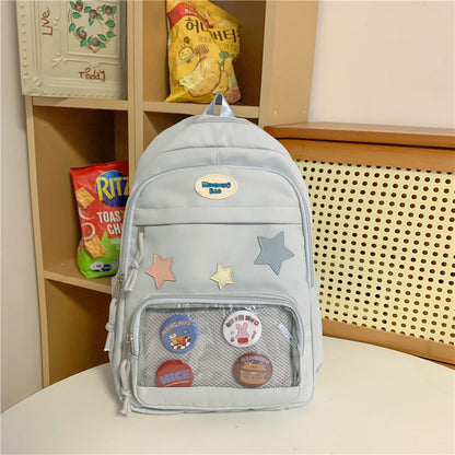 Backpack Student Backpack XINGX Japanese Transparent Schoolbag Small Fresh Large Capacity Junior and Middle School Students All-Matching Casual Backpack