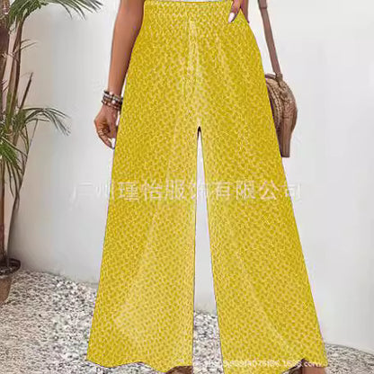 storexq Summer   HOT and NEW Cross Border Ethnic Retro Urban Casual Loose Split Wide Leg Women's Trousers