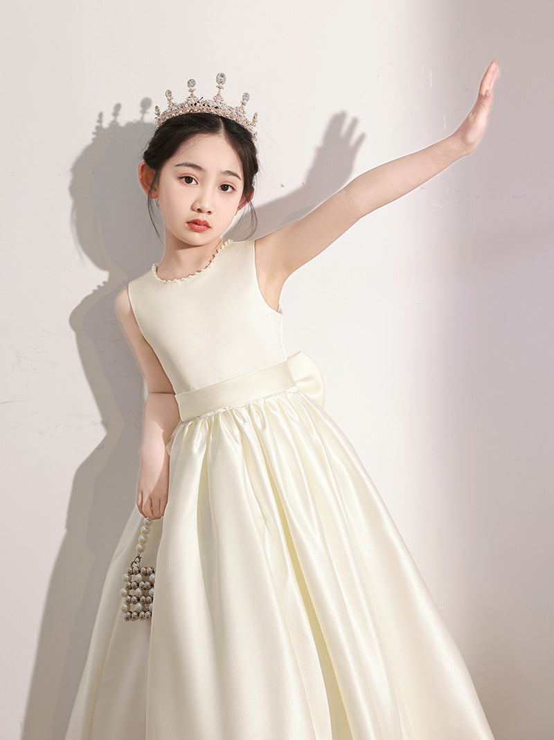 Princess Dress Girls' Cross-Border Dress Piano Playing Violin Show Performance Gown Children Host Catwalk Dress