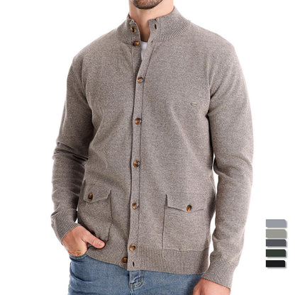 STOREXQ 2025 popular autumn and winter new 2025 men's tops New Popular trade cardigans high-quality business casual solid color sweaters men