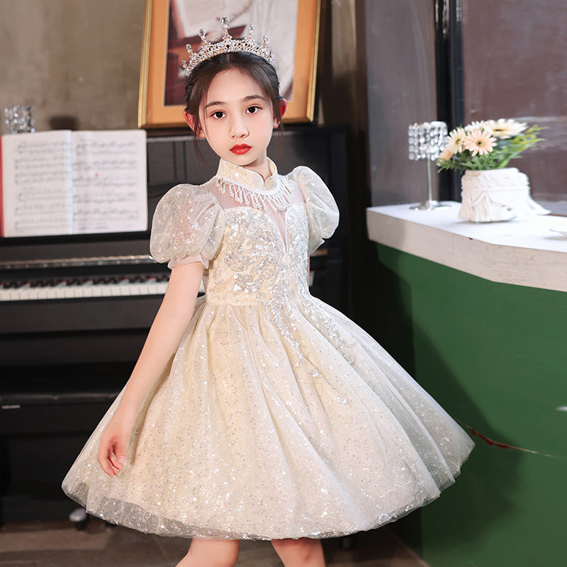 Children's Dress Princess Dress  Summer New Children's Clothing Girls' High-End Dress Little Girl Costume for Piano Performance