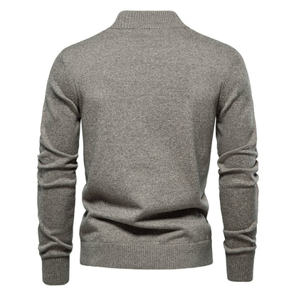 STOREXQ 2025 popular autumn and winter new 2025 men's tops New Popular trade cardigans high-quality business casual solid color sweaters men