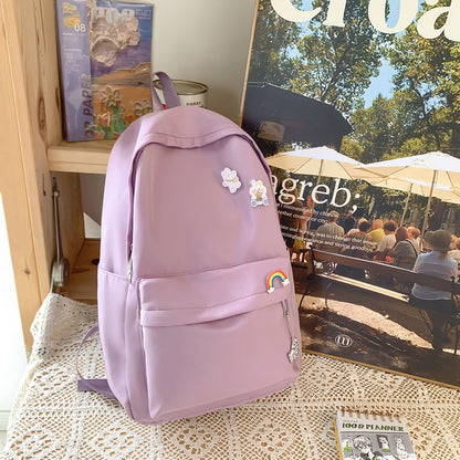 Backpack Foreign Trade Wholesale Backpack Men's and Women's Large-Capacity Backpack Student Schoolbag Casual Bag Fashion Nylon Bag Travel Backpack