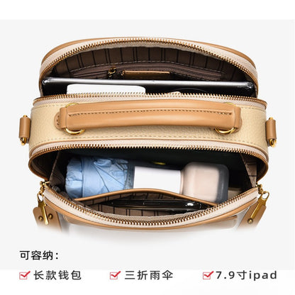 Crossbody bag autumn and winter new casual bag women's contrasting color texture pillow bag handbag large capacity commuter shoulder bag