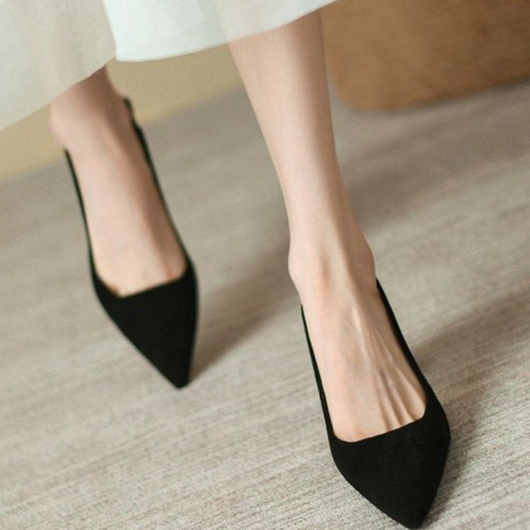 STOREXQ  High Heels Hollowed Sandals Women  Summer New Sexy Peep Toe Chunky Heel Pumps Women Pointed-Toe Hollowed Buckle Shoes