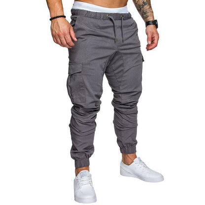 Foreign Trade New Work Clothes Multi-Pocket Trousers Men's Woven Fabric Casual Pants Ankle Banded Pants Men's Perennial Goods