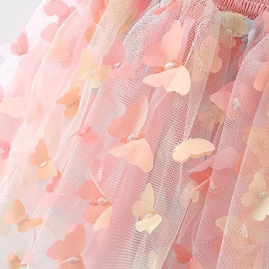 Summer Kids' Skirt Little Girl Summer Cute Bow Suspenders Princess Dress Summer Girl Dress 2853