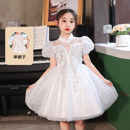 Children's Dress Princess Dress  Summer New Children's Clothing Girls' High-End Dress Little Girl Costume for Piano Performance