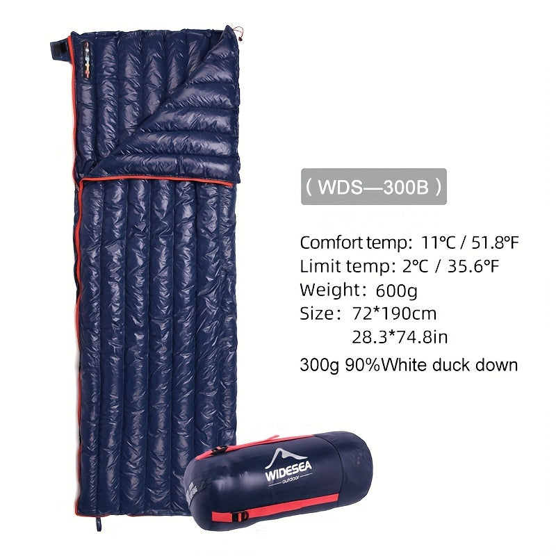 Ultra-Compact Down Sleeping Bag – Water-Resistant, Lightweight for Backpacking – Includes Compression Sack