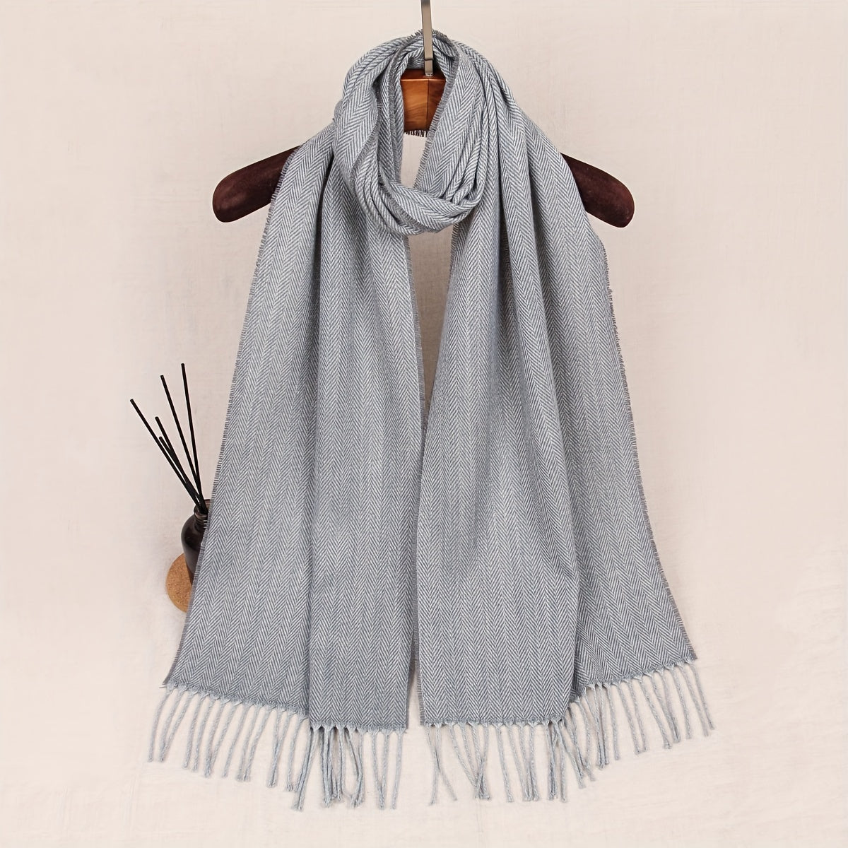 Cozy Knit Scarf - Solid Color, Warm & Windproof for Winter | Machine Washable