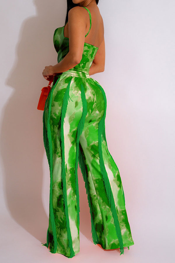 storexq Tie Dye Rocking Tassel Pant Suit